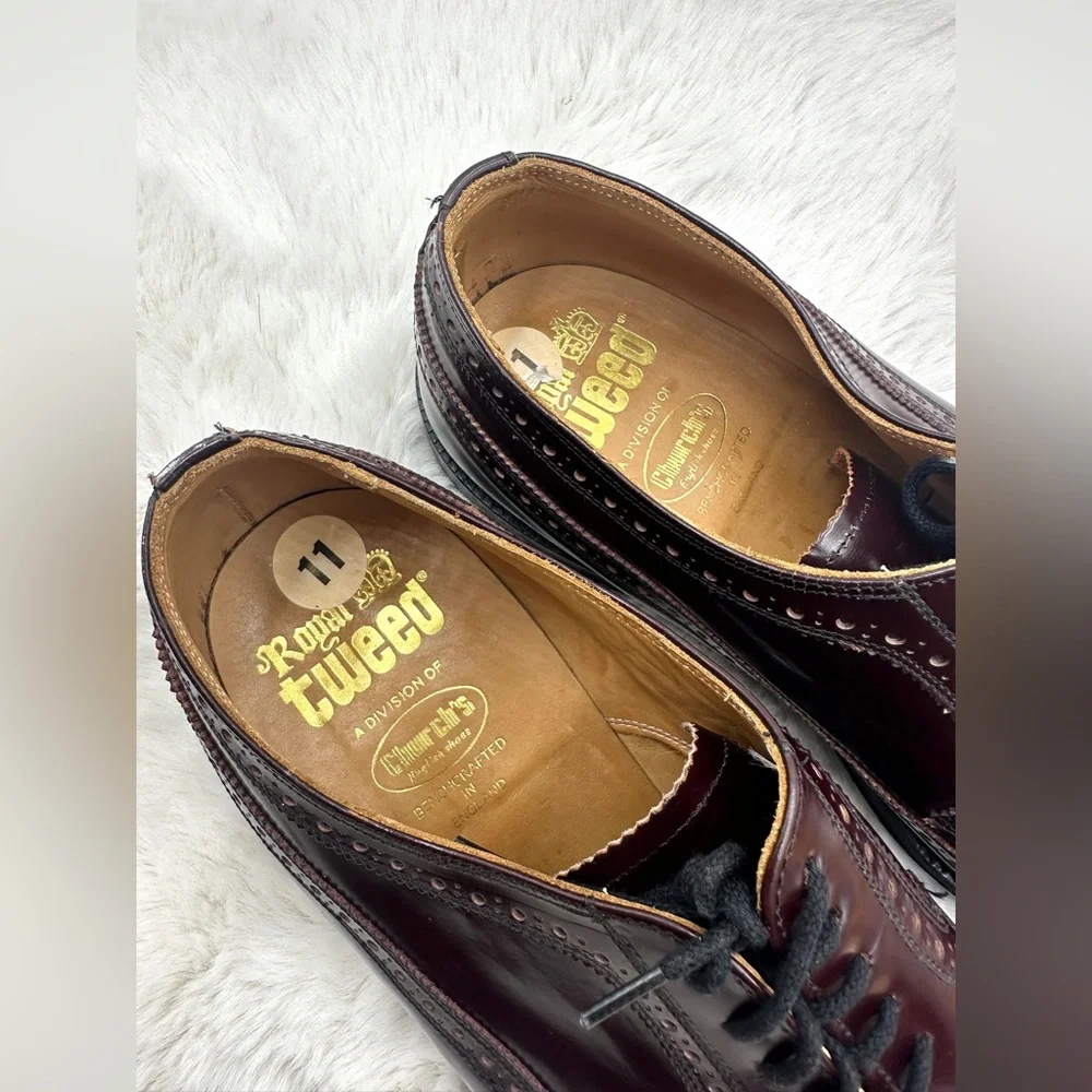 Cheaney Royal Tweed Church’s wing tip Oxfords Premium Grade Shoes Men’s 11‎